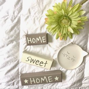 Home Sweet Home Rustic Stacking Blocks Wooden